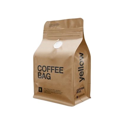 ποιότητας  Custom Printed Pouch Recyclable Eco Friendly Zipper Bag Packing Biodegradable Kraft Paper Compostable Bean Coffee Bags With Valve εργοστάσιο